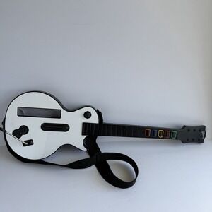 Nintendo Wii Red Octane Gibson Les‎ Paul Guitar Hero White With Strap Untested